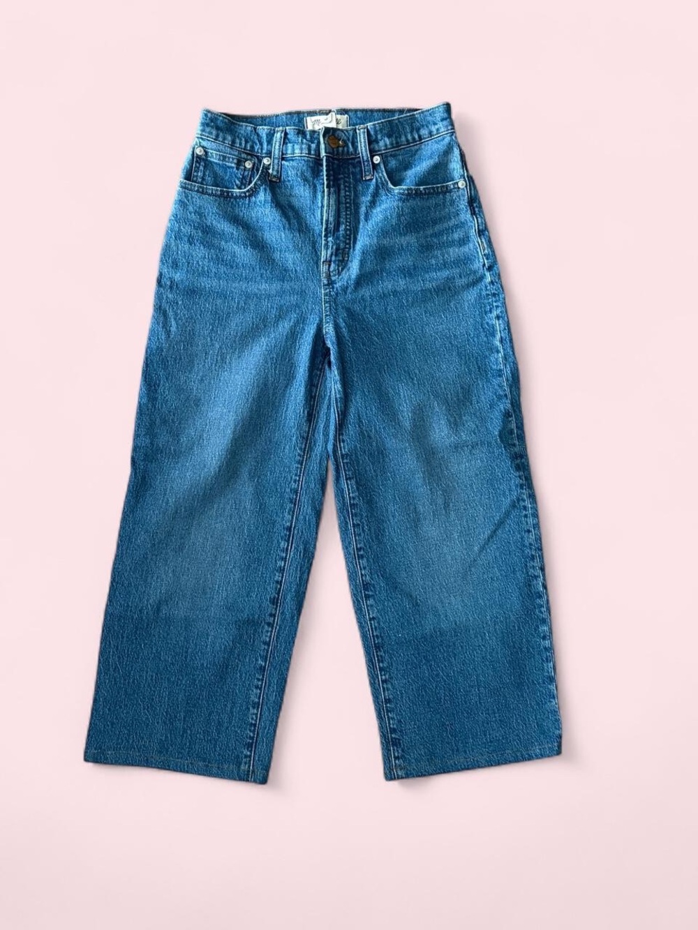 Madewell Size 26 High Waist Wide Leg Blue Jeans - Denim Pants - 22.25" Inseam